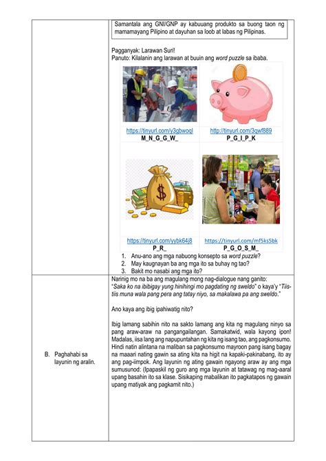 kahalagahan ng pag iimpok sa estudyante|Grade 9 Araling Panlipunan Modyul: Ugnayan ng Kita, Pag .
